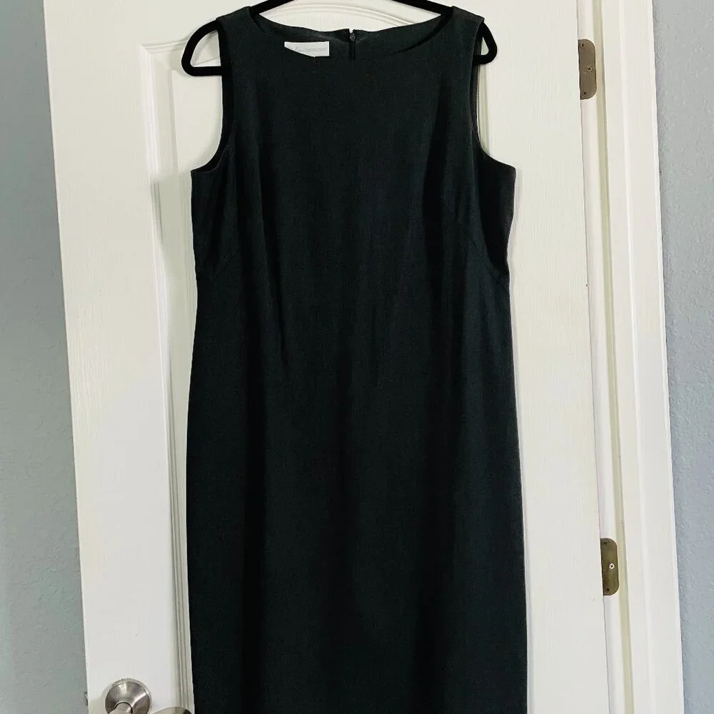 NWT Studio by London Times Charcoal Gray Sheath Dress Size 16 Career - Picture 2 of 10